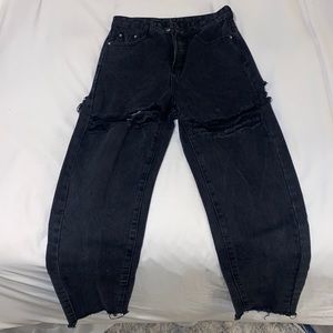 Black ripped jeans